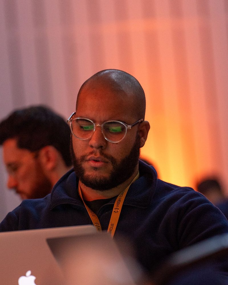 Fred Candiota em um evento